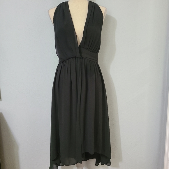 Haute Hippie Black Asymmetrical Dress - Picture 1 of 15
